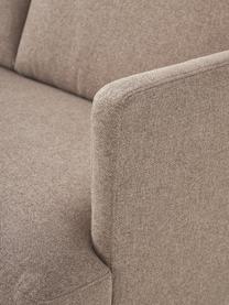 Ecksofa Fluente, Bezug: 100 % Polyester Der strap, Gestell: Massives Kiefernholz, Webstoff Taupe, B 221 x T 200 cm, Eckteil links