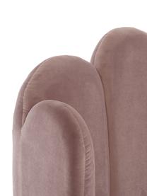 Cama tapizada en terciopelo Glamour, Estructura: madera de pino maciza, Patas: metal latón, Tapizado: terciopelo (poliéster) Al, Terciopelo rosa, 160 x 200 cm