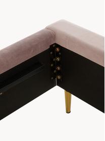 Sametová čalouněná postel Glamour, Starorůžová, Š 160 cm, D 200 cm