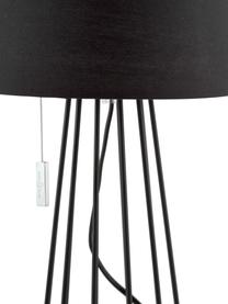 Grosse Tischlampe Mailand in Schwarz, schwarz, Ø 23 x H 59 cm