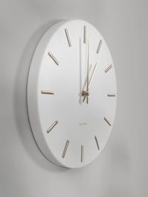 Horloge murale Charm, Acier, laqué, Blanc, Ø 30 cm