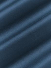 Drap plat en satin de coton Premium, Bleu foncé, larg. 240 x long. 280 cm
