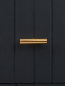 Cómoda Adrian, Estructura: madera, Patas: metal, Madera pintada negro, An 44 x Al 76 cm