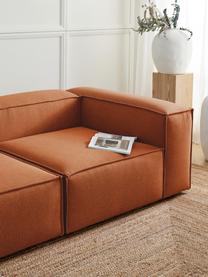 Hoekmodule Lennon, Bekleding: 100% polyester De slijtva, Frame: massief grenenhout, multi, Poten: kunststof Dit product is , Geweven stof terracotta, B 119 x D 119 cm, hoekdeel links