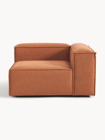 Hoekmodule Lennon, Bekleding: 100% polyester De slijtva, Frame: massief grenenhout, multi, Poten: kunststof Dit product is , Geweven stof terracotta, B 119 x D 119 cm, hoekdeel links