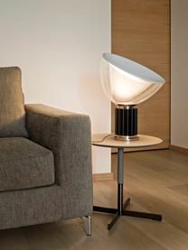 Dimbare LED tafellamp Taccia Small, mondgeblazen, Lampenkap: kunststof, glas, Zwart, Ø 37 x H 49 cm