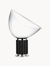 Lampada da tavolo in vetro soffiato a LED con luce regolabile Taccia Small, Paralume: plastica, vetro, Struttura: plastica, metallo rivesti, Nero, Ø 37 x Alt. 49 cm