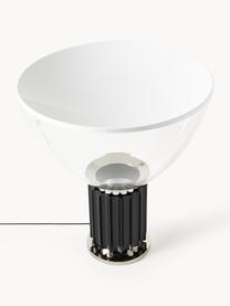 Dimmbare LED-Tischlampe Taccia Small, mundgeblasen, Lampenschirm: Kunststoff, Glas, Schwarz, Ø 37 x H 49 cm