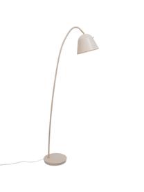 Lampada da lettura beige Fleur, Paralume: metallo rivestito, Base della lampada: metallo rivestito, Decorazione: metallo, Beige, Larg. 27 x Alt. 148 cm