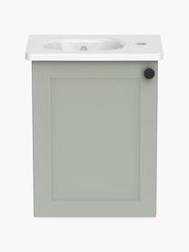 Lavabo con mobiletto Rafaella, larg. 45 cm, sinistra, Manico: alluminio rivestito, Verde, Larg. 45 x Alt. 58 cm