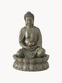 Fontana da giardino Buddha, Materiale sintetico, Grigio verde, rame, Ø 31 x Alt. 46 cm