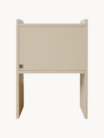 Comodino Space, Pannello di fibra a media densità (MDF), Verde oliva, beige chiaro, Larg. 45 x Alt. 63 cm