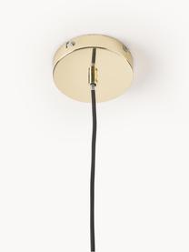 Lámpara de techo grande Dela, Pantalla: vidrio, Cable: plástico, Blanco, plateado, Ø 21 x Al 150 cm