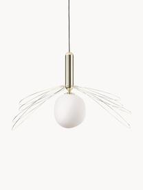 Grande suspension Dela, Blanc, argenté, Ø 21 x haut. 26 cm