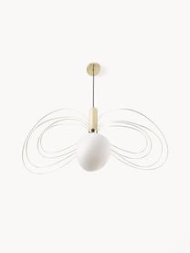 Grande suspension Dela, Blanc, argenté, Ø 21 x haut. 26 cm