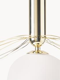 Lampa wisząca Poppy, Biały, odcienie złotego, Ø 21 x W 26 cm