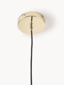 Lampada a sospensione grande Dela, Paralume: vetro, Bianco, dorato, Ø 21 x Alt. 26 cm
