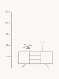 Grosse dimmbare Tischlampe IC Lights, mundgeblasen, Lampenschirm: Glas, Silberfarben, Weiss, B 32 x H 53 cm