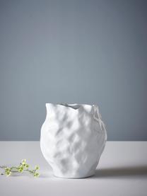 Vase design blanc Bubba, Grès cérame, Blanc, Ø 27 cm x haut. 31 cm