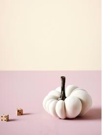 Zucca decorativa Pepo, Poliresina, Bianco latte, nero, Ø 17 x Alt. 13 cm