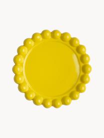 Máselnička Perle, Kamenina, Žlutá tlumeně bílá, Ø 16 cm, V 13 cm