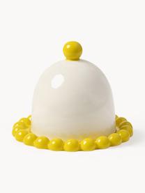 Maselniczka Perle, Kamionka, Słoneczny żółty, złamana biel, Ø 16 x W 13 cm