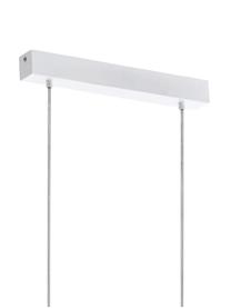 Moderne hanglamp Gatuela, Lampenkap: gelakt metaal, Baldakijn: gelakt metaal, Wit, 76 x 110 cm