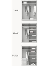 Modulaire schuifdeurkast Simone, 150 cm breed, diverse varianten, Hout, grijs, Basis interieur, B 150 x H 200 cm