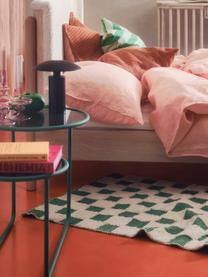 Handgewebter Teppich Penton mit Hoch-Tief-Effekt, 100 % Baumwolle, Cremeweiss, Grün, B 170 x L 240 cm (Grösse M)