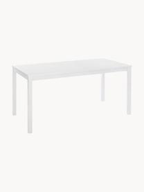 Mesa de madera para exterior Rosenborg, 165 x 80 cm, Madera de caoba pintada, Madera de teca pintada en blanco, An 165 x F 80 cm