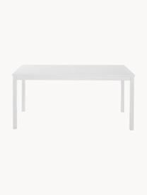 Mesa de madera para exterior Rosenborg, 165 x 80 cm, Madera de caoba pintada, Madera de teca pintada en blanco, An 165 x F 80 cm