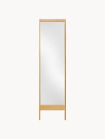 Specchio da appoggio A Line, Cornice: legno di quercia, Superficie dello specchio: lastra di vetro, Legno di quercia, Larg. 72 x Alt. 195 cm