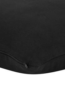 Housse de coussin rectangulaire noire Mads, Noir