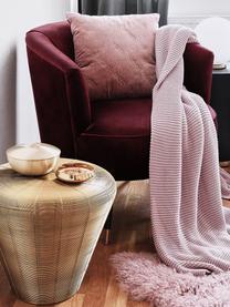 Fotel koktajlowy z aksamitu Ella, Tapicerka: aksamit (poliester) Dzięk, Nogi: metal lakierowany, Aksamitny ciemny czerwony, S 74 x G 78 cm