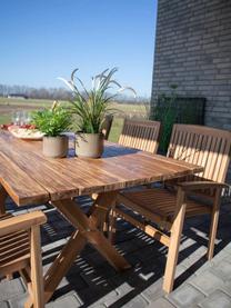 Table de jardin en bois de teck Murcia, 200 x 90 cm, Bois de teck, recyclé, Bois de teck, larg. 200 x prof. 90 cm