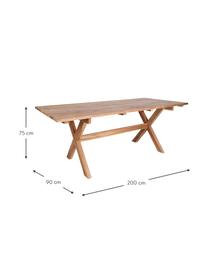 Záhradný stôl z tíkového dreva Murcia, 200 x 90 cm, Tíkové drevo, recyklovaná, Tíkové drevo, Š 200 x H 90 cm