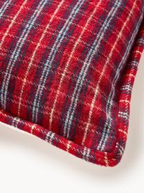 Housse de coussin 45x45 hivernale Myles, Blanc crème, rouge, larg. 45 x long. 45 cm