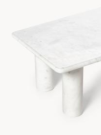 Marmeren salontafel Mabel, Marmer, Gemarmerd wit, B 100 x D 50 cm