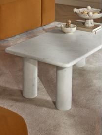 Table basse en marbre Mabel, Marbre, Blanc, marbré, larg. 100 x haut. 50 cm