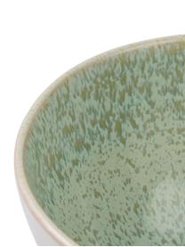 Ručně malovaná miska s reaktivní glazurou Areia, 2 ks, Mátová, tlumeně bílá, béžová