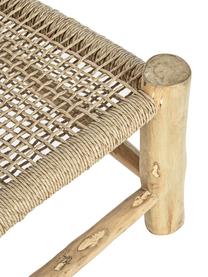 Teakholz-Loungesessel Lampok, Gestell: Teakholz, Beige, Teakholz, B 62 x H 79 cm