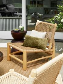 Teakhouten loungefauteuil Lampok, Frame: teakhout, Beige, teakhout, B 62 cm x H 79 cm