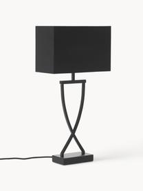 Veľká stolová lampa Vanessa, Čierna, Š 27 x V 52 cm