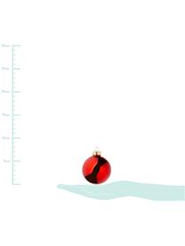 Set de bolas de Navidad Nessa, 26 pzas., Vidrio, Rojo, Set de diferentes tamaños
