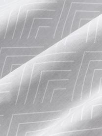 Poszewka na poduszkę z bawełny Milano, Jasny szary, biały, S 40 x D 80 cm