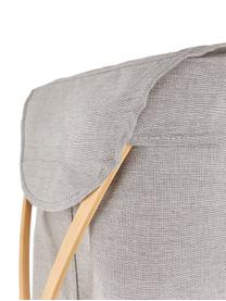 Cesta de lavandería Maya, Cesta: algodón con revestimiento, Estructura: bambú, Cesta: gris claro Estructura: beige, An 39 x Al 66 cm