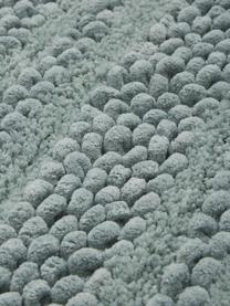 Badmat Nea in mintgroen met hoog-laag-structuur, 65% chenille, 35% katoen, Mintgroen, 80 x 120 cm