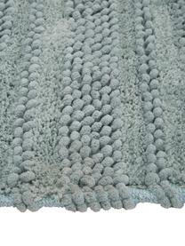 Tappeto bagno con struttura a rilievo Nea, 65% ciniglia, 35% cotone, Verde menta, Larg. 80 x Lung. 120 cm