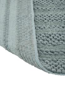 Badmat Nea in mintgroen met hoog-laag-structuur, 65% chenille, 35% katoen, Mintgroen, 80 x 120 cm