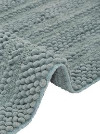 Badmat Nea in mintgroen met hoog-laag-structuur, 65% chenille, 35% katoen, Mintgroen, 80 x 120 cm